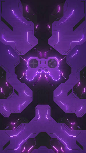 Purple Gaming Console Art Mobile Wallpaper