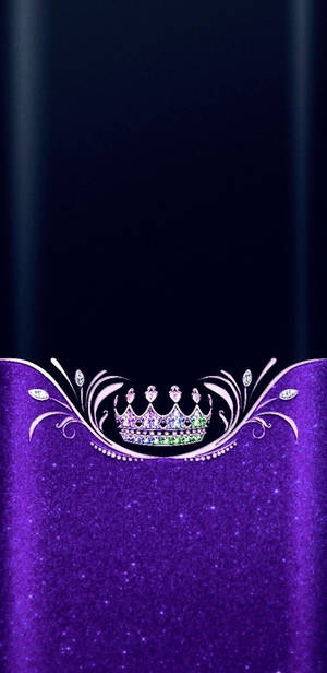 Purple Glitter Queen Girly Wallpaper