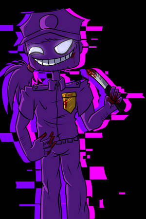 Purple Guy Holding Knife Wallpaper