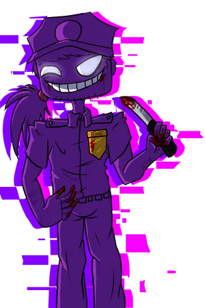 Purple Guy Holding Knife Wallpaper
