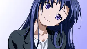 Purple-haired Girl Animated Wallpaper