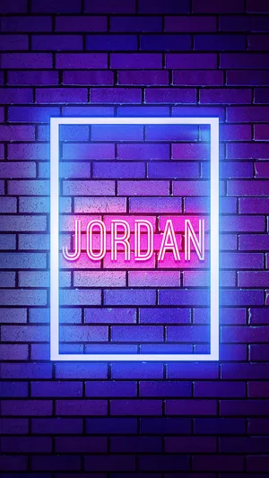 Purple Jordan Neon Art Wallpaper
