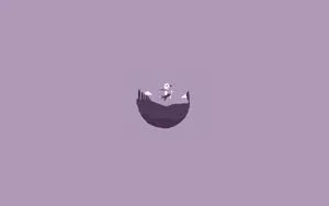 Purple Landscape Minimalist Aesthetic Laptop Vector Wallpaper
