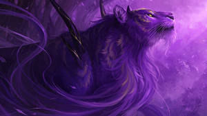Purple Mythical Lion Wallpaper