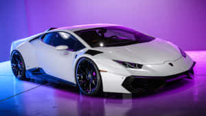 Purple Neon Lamborghini Wallpaper