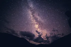 Purple Pink Diamond Milky Way Wallpaper