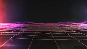 Purple Retrowave Terrain Wallpaper