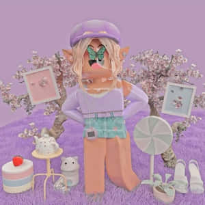 Purple Roblox Gfx Girl Wallpaper