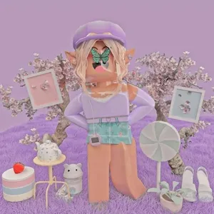 Purple Roblox Gfx Girl Wallpaper