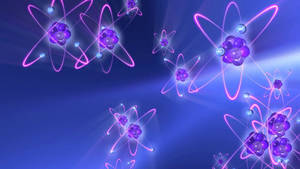 Purple Science Aesthetic Atoms Wallpaper