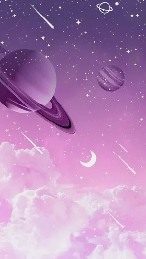 Purple Space Fantasy Artwork Wallpaper