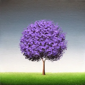Purple Tree On Canvas Wallpaper