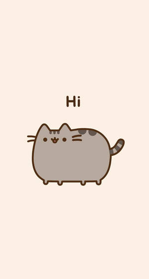 Pusheen Says Hi Wallpaper