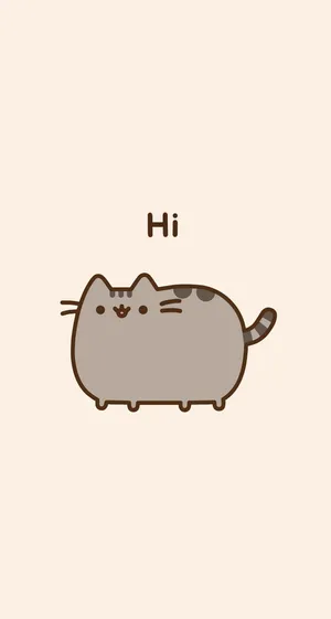 Pusheen Says Hi Wallpaper