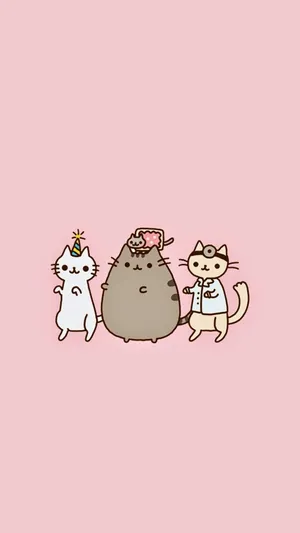 Pusheen With Friends Wallpaper