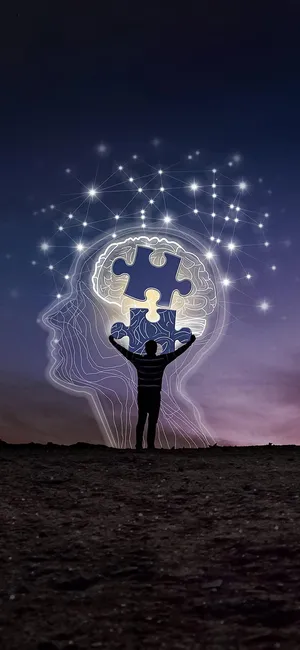 Puzzle Pieces Inside Wise Mind Wallpaper