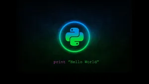 Python Hello World Coding Wallpaper