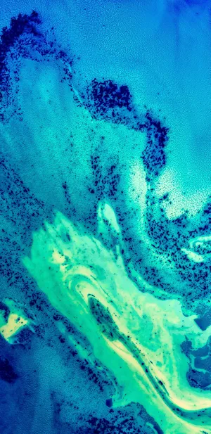 Qhd Blue Fluid Painting Wallpaper
