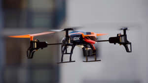 Quadcopter Drone In Flight Wallpaper