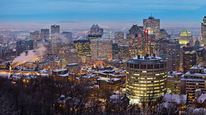 Quebec City Snowed In Wallpaper