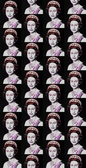 Queen Elizabeth Stamp Art Wallpaper