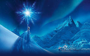 Queen Elsa Magical Snowflake Wallpaper