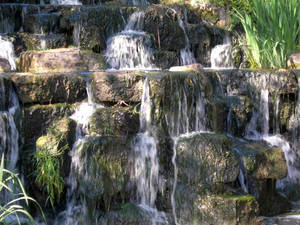 Queen Marys Garden Waterfall Wallpaper