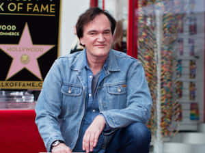 Quentin Tarantino Hollywood Walkof Fame Star Wallpaper