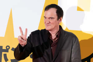 Quentin Tarantino Peace Sign Wallpaper