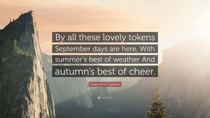 Quote For Autumn September Wallpaper