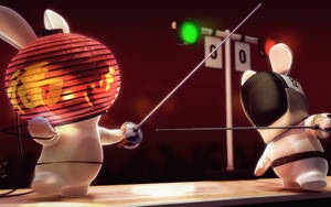 Rabbids Invasion Fencing Wallpaper