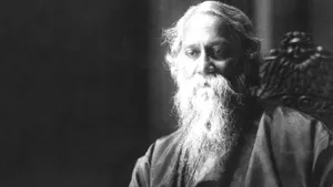 Rabindranath Tagore Portrait Blackand White Wallpaper