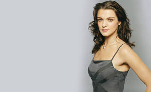 Rachel Weisz Gray Sleeveless Dress Wallpaper