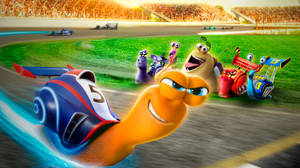 Racing Turbo Speeding Down The Track Wallpaper