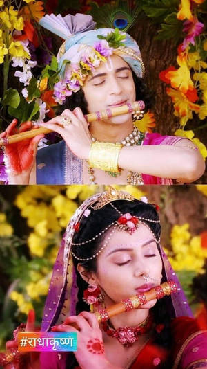 Radha Krishna Serial Bamboo Flute Wallpaper