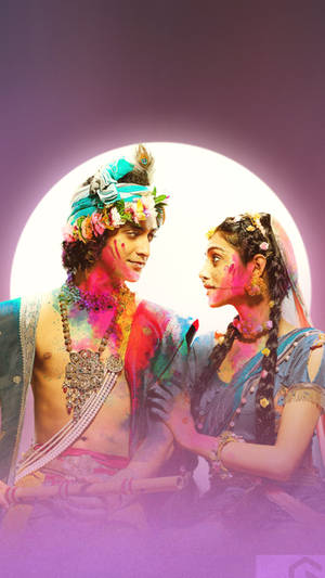 Radha Krishna Serial Moon Wallpaper