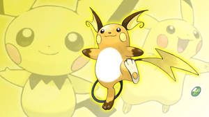 Raichu With Pichu And Pikachu Wallpaper