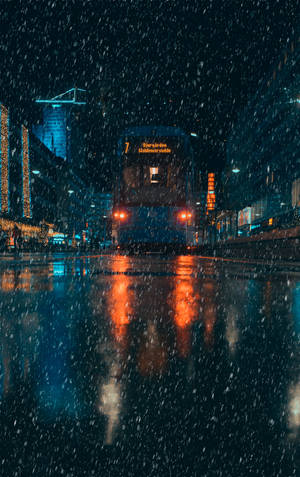 Rain, Transport, City, Evening, Night Wallpaper