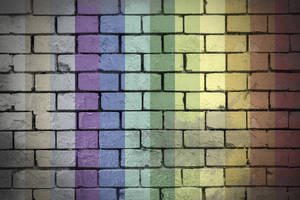Rainbow Brick Wallpaper