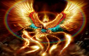 Rainbow Circle Phoenix Hd Wallpaper