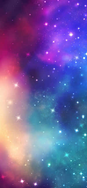 Rainbow Cloudy Sky And Stars Cute Things Wallpaper