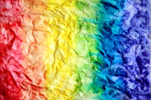 Rainbow Crumpled Paper For Colorful Background Wallpaper