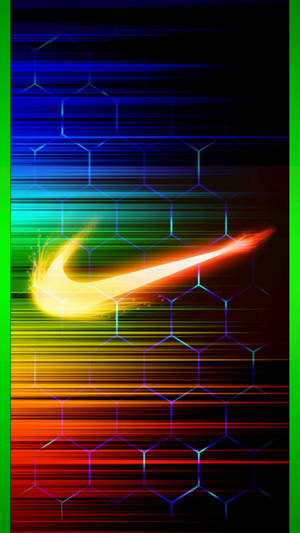 Rainbow Horizontal Nike Iphone Background Wallpaper