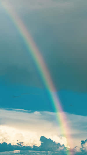 Rainbow In The Sky Iphone Wallpaper