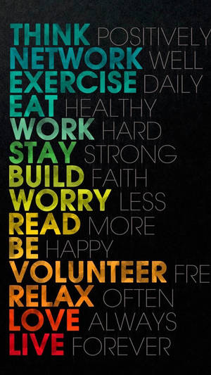 Rainbow Motivational Lock Screen Wallpaper