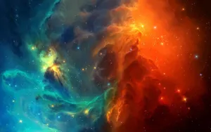 Rainbow Nebula Wallpaper Hd Wallpaper