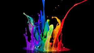 Rainbow Paint Splash Wallpaper