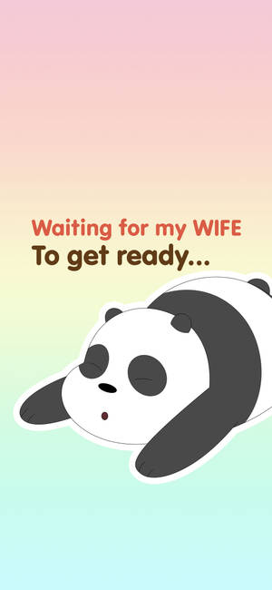 Rainbow Panda Wife We Bare Bears Wallpaper