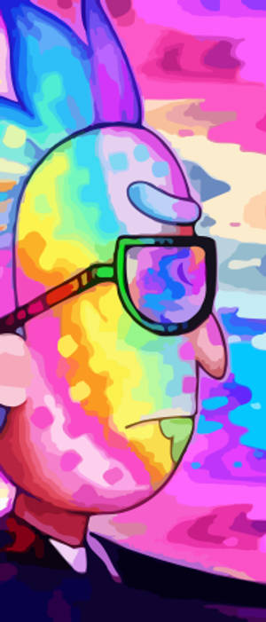 Rainbow Rick And Morty Iphone Wallpaper