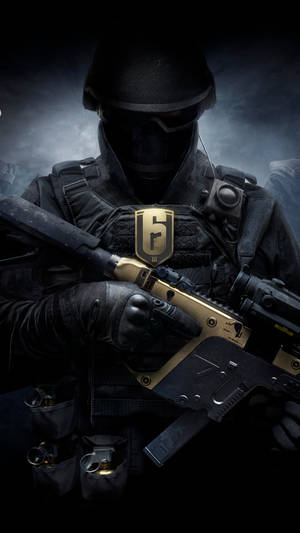 Rainbow Six Siege Black Operator Iphone Wallpaper